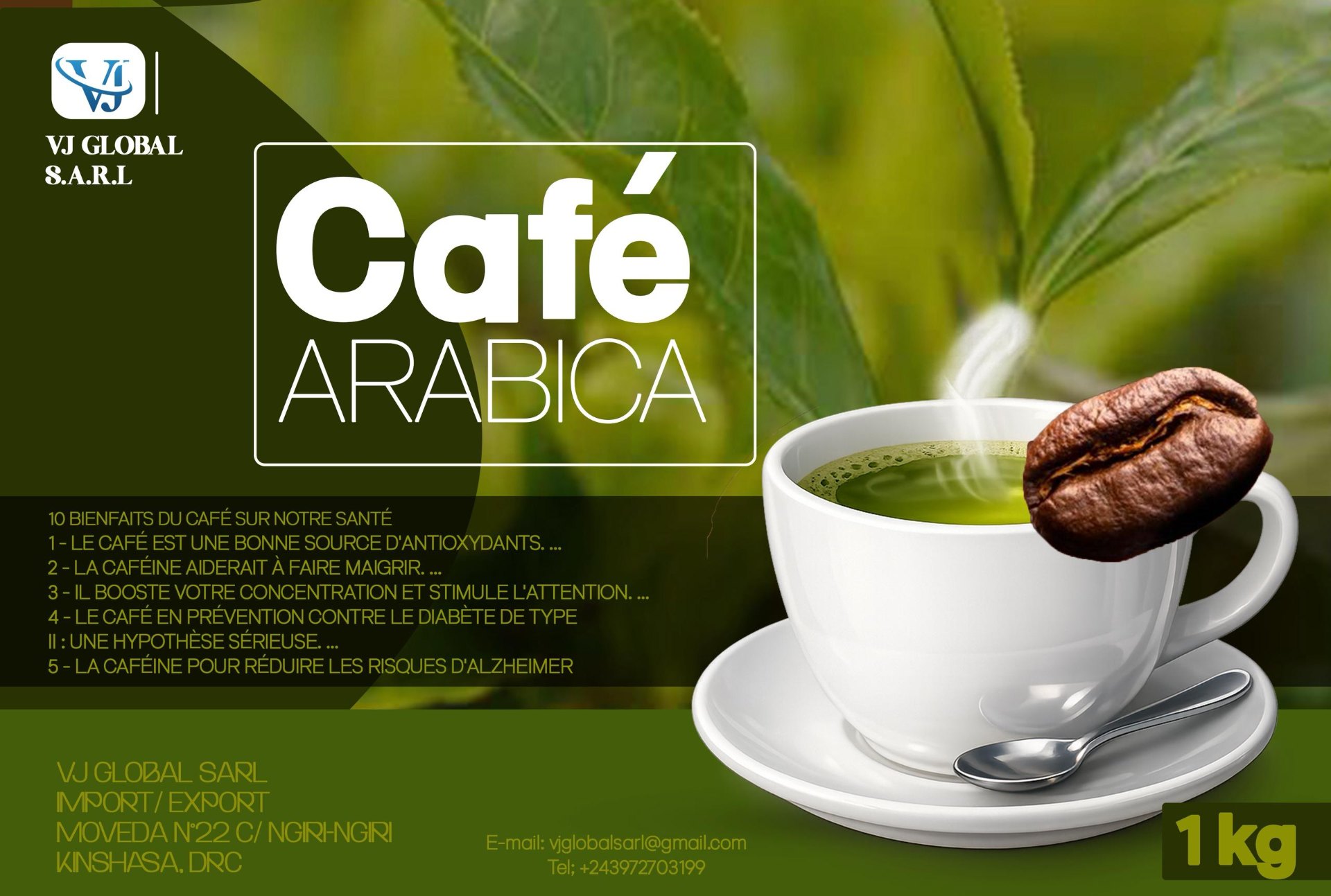 Káva Arabica — etiketa