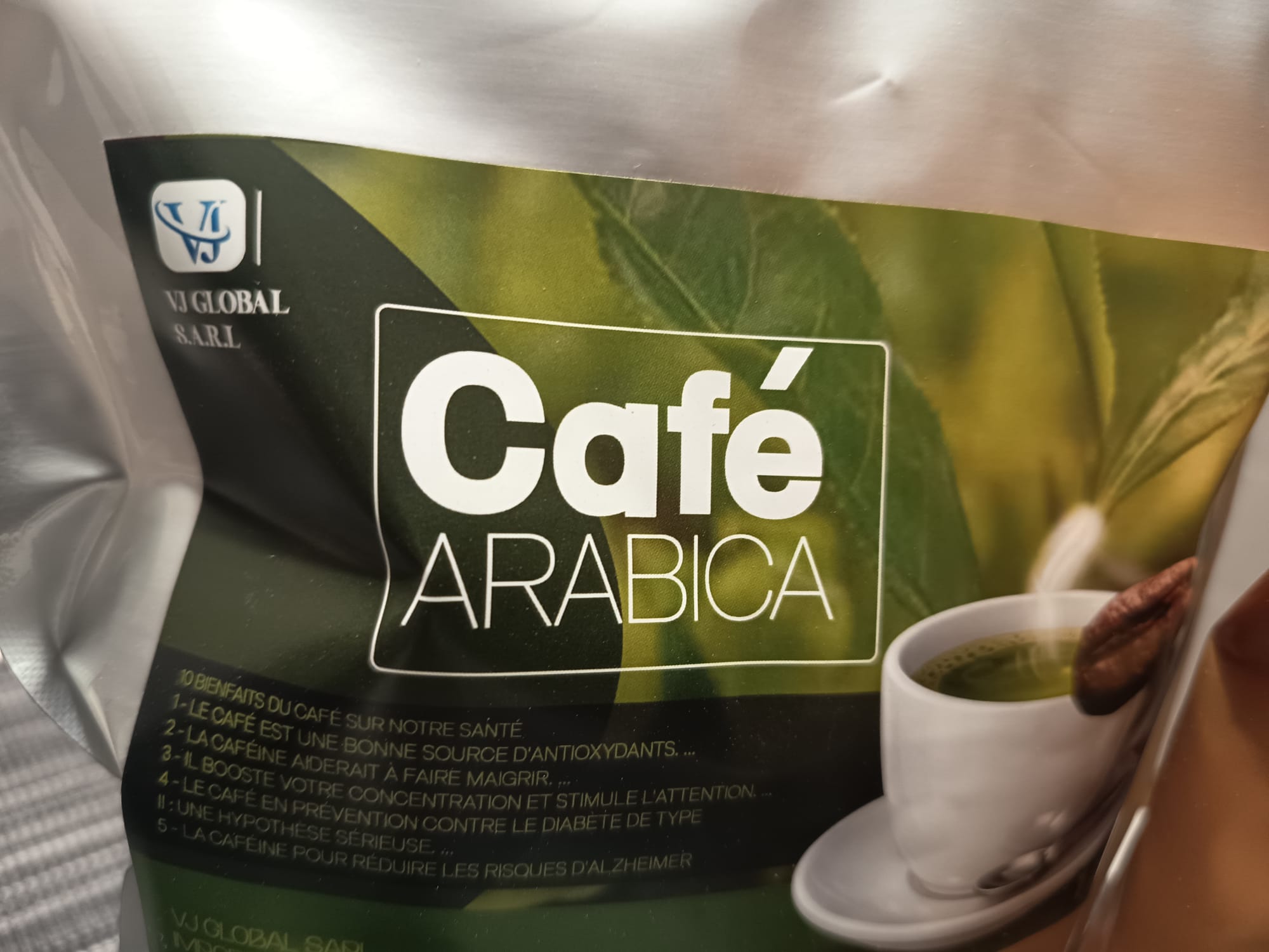 Káva Arabica — detail obalu